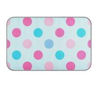 EtherSpher Trendy Polka Dot Peach Blue Summer Cooling Blankets for Medium Dogs Self Cooling Blanket for Dogs for Hamster Outdoor Foldable tapete refrescante para mascotas M