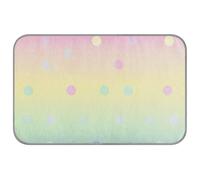 EtherSpher Trendy Polka Dot Rainbow Peach Blue Summer Cooling for Dogs Self Cooling Blanket for Cats for Hamster Outdoor Soft Manta Fria para Perros M