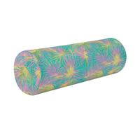 EtherSpher Tropical Palm Tree Peach and Gold Leaves Long Bolster Pillow Neck Roll Pillow Support Round Pillow Form Small Round Cushion Neck Roll Covers with Zipper