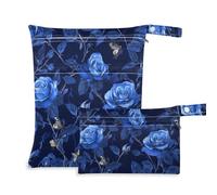 EtherSpher Unique Rose Royal Blue mess-proof bags for baby 2 Pack travel essentials for baby with handles for beach, yoga