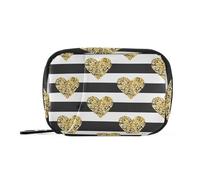 EtherSpher Valentine Romantic Golden Love first aid bag with Detachable Compartments portable organizer travel case for purse, Valentine Romantic Golden Love, 1 size