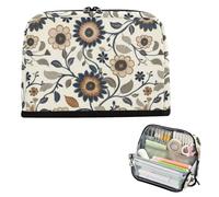 EtherSpher Vintage Retro Flowers Pencil Pen Case Large Capacity Makeup Pouches Sturdy Multi-Purpose Bag for Nurse High School cartera para lapices escolares de nina