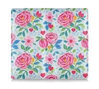 EtherSpher Vintage Rose Floral Blue Peach Leather Toursuit car registration and insurance card holder Car Essentials for Cards, Essential Document, Driver License Vehicle Paperwork
