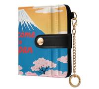 EtherSpher Welcome to Japan Convenient Women's Folding Card Wallet PU Leather Folding Wallet for Women Boys Girls