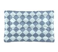 EtherSpher White and Blue American Plaid Washable Dog Sleeping Mattress Soft Anti-Slip Cat Kennel Crate Pad for Medium/Large Dogs 36" x 24"