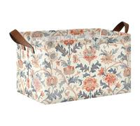 EtherSpher William Morris Fabric Storage Bins Baskets Closet Storage Bins with Handles Cube Organizer for Shelves Cupboards Drawer 1 Pack
