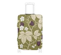 EtherSpher William Morris Retro Raspberry Grass Green Elastic Protective Luggage Covers Washable Suitcase Cover Travel Accessories Fit 18-32 Inch Luggage