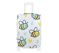 EtherSpher Yellow and Green Busy Bee Elastic Large Covers for Luggage Scratch-Resistant Fit Suitcase Covers Luggage Protectors Fit 18-32 Inch Luggage