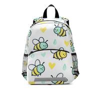 EtherSpher Yellow and Green Busy Bee sports backpack for kids chest strap bookbag for girls mochilas para ni?os de 3 a?os preescolar