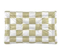 EtherSpher Yellow and White American Plaid Washable Pet Sleeping Mat Non-Slip Soft Comfortable Cat Kennel Crate Pad for Large Jumbo Medium Small Dogs 36" x 24"