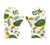 EtherSpher Yellow Turtles cute toddler girl mittens age 4-5 snow gloves guantes para ni?as S 2-4