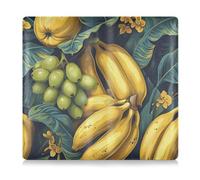 EtherSpher Yummy Bananas Pattern Yellow Autumn Premium Leather Auto Registration Insurance & ID Card Holder Prefect Car Essentials Wallet for Cards, Essential Document Driver License