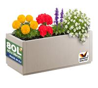 Ethica Chalk White Plastic Flower Pot 80 x 36 x 36 cm