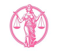 Ethical Equity Justice Lady icon judicial Grace emblematic Justice Lady Vinyl Wall Decals 67.2x75.8cm Do not Damage The Wall Surface Pink
