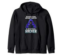 Ethical Hacker Cyber Security Secure System Design Zip Hoodie
