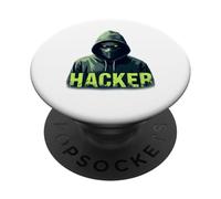 Ethical Hacker Cybersecurity Computer Science Gift Men Women PopSockets Adhesive PopGrip