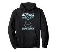 Ethical Hacker Funny Cybersecurity Enthusiasts Minimalist Pullover Hoodie