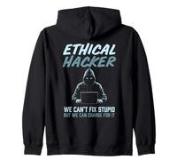 Ethical Hacker Funny Cybersecurity Enthusiasts Minimalist Zip Hoodie