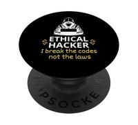 Ethical Hacker I Break the Codes not the Laws Cyber Security PopSockets Adhesive PopGrip