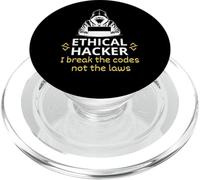 Ethical Hacker I Break the Codes not the Laws Cyber Security PopSockets PopGrip for MagSafe
