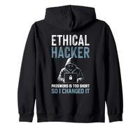Ethical Hacker Password Too Short So I Changed It Sarcastic Zip Hoodie
