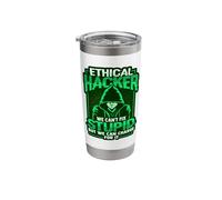 Ethical Hacker White Hat Hacker Cybersecurity Stainless Steel Insulated Tumbler