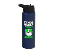 Ethical Hacking Analyst Ethical Cyber Security Stainless Steel Insulated Water Bottle