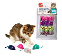 Ethical Pet Color Plush Mice (Pack of 12)
