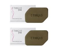 Ethiglo Deep Cleansing Soap for All Skin Types | Helps Reduce Acne Scars, Dullness, Tanning & Pigmentation | Leaves Skin Soft & Smooth | Pack of 2 (75g)