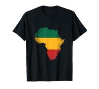 Ethiopia Africa Funny Map Flag Stripes Women Men T-Shirt
