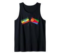 Ethiopia Eritrea Crossed Flags Ethiopian Eritrean Heritage Tank Top