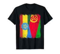Ethiopia Eritrea Half Flag Ethiopian Eritrean Heritage T-Shirt