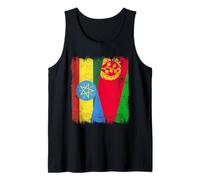 Ethiopia Eritrea Half Flag Ethiopian Eritrean Heritage Tank Top