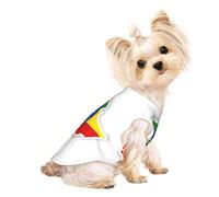Ethiopia Flag Map print Dog Shirts for Small Dogs Stretchy T-Shirts Lightweight Tank Top Sleeveless Striped Vest