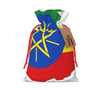 Ethiopia Flag Map Print Drawstring Bags,Snack Bags,Storage Bags For Gift Wrapping,Party Decorations