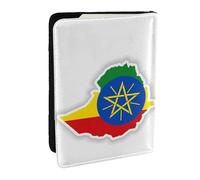 Ethiopia Flag Map Print Passport Holder Cover Wallet Passport Cover, Passport Wallet Case for Cards and Documents