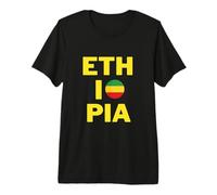 Ethiopia Letter Pattern, East Africa, Ethioian Flag Habesha Premium T-Shirt