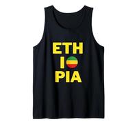 Ethiopia Letter Pattern, East Africa, Ethioian Flag Habesha Tank Top