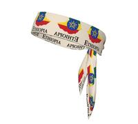 Ethiopia Map Printing Sports Headband Tie,Durable Sports Bandage Headscarf, Ideal For Volleyball & Workouts​