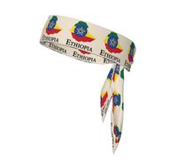 Ethiopia Map Sports Head Tie - Dry Head Tie - Unisex Sweatband - Ideal for Running, Football, Tennis