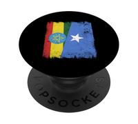 Ethiopia Somalia Half Flag Ethiopian Somali Pride PopSockets Adhesive PopGrip