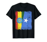 Ethiopia Somalia Half Flag Ethiopian Somali Pride T-Shirt