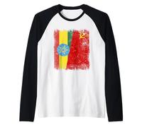 Ethiopia Soviet Union Flag Ethiopian CCCP Heritage Raglan Baseball Tee