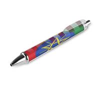 Ethiopian And U.S. Flag Ballpoint Pen Retractable 0.5mm Black Ink Ball Point Smooth Writing for Office Work Gift