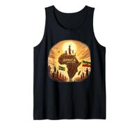 Ethiopian Flag Rasta Africa Rising Again from Ethiopia Tank Top