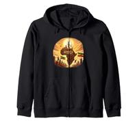 Ethiopian Flag Rasta Africa Rising again from Ethiopia Zip Hoodie