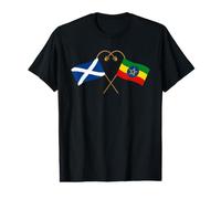 Ethiopian Heritage Ethiopia Scotland Flag Ethiopian Flag Value Graphic T-Shirt