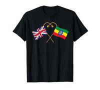Ethiopian Heritage UK Ethiopia British Flag Ethiopia Flag Value Graphic T-Shirt
