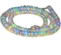 Ethiopian Opal Beads 43 Carat AAA Natural Ethiopian Opal Beads, AAA Quality Fire Opal, Ethiopian Opal Rondelle Beads, Welo Fire Opal Beads, Gemstone Beads, White, 5.50X2.50 MM, 18 inches, Gemstone,