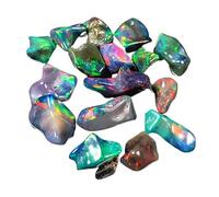 Ethiopian Opal Gemstone Rough Uneven Shape Multi Fire Welo Ethiopian Opal Making Jewelry | Loose Rough 5 Pieces Size - 4x5-5x20 MM, Stone